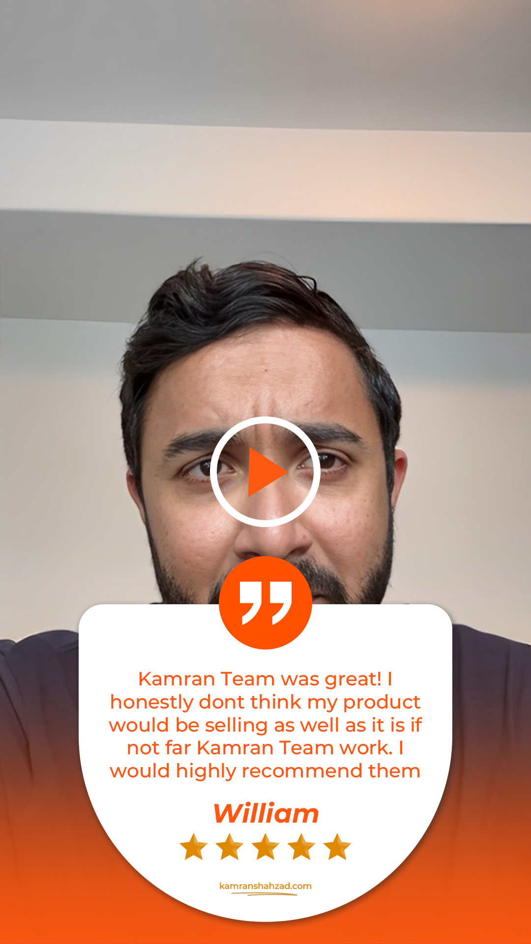 Verified Upwork review screenshot, Amazon account management, $48K contract